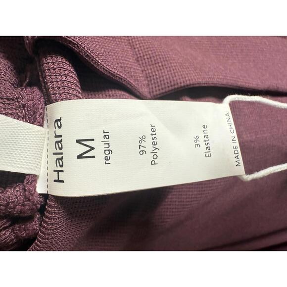 NWT Halara Flex™ High Waisted Pocket Wide Leg Waffle Work Pants Plum Wine - M - Picture 4 of 11